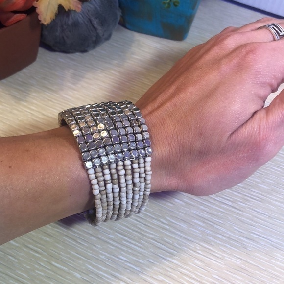 Bohemian Style Glass Bead Bracelet Duo - Picture 4 of 5